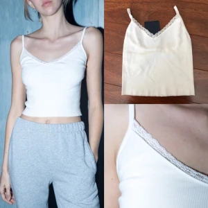 brandy melville nicolette lace tank - helt ny oanvänd brandy melville lace tank, jätte söt och trendigt linne med spets, köptes för drygt 250, buda gärna rimligt frakt innom sverige ligger på 39kr ♡ 