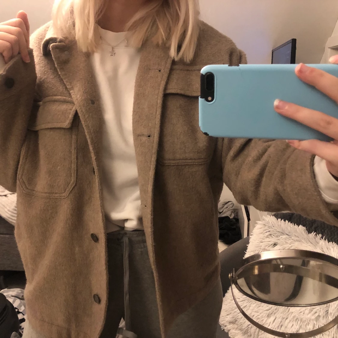 hej! skjort jacka från zara toppen skick - 90