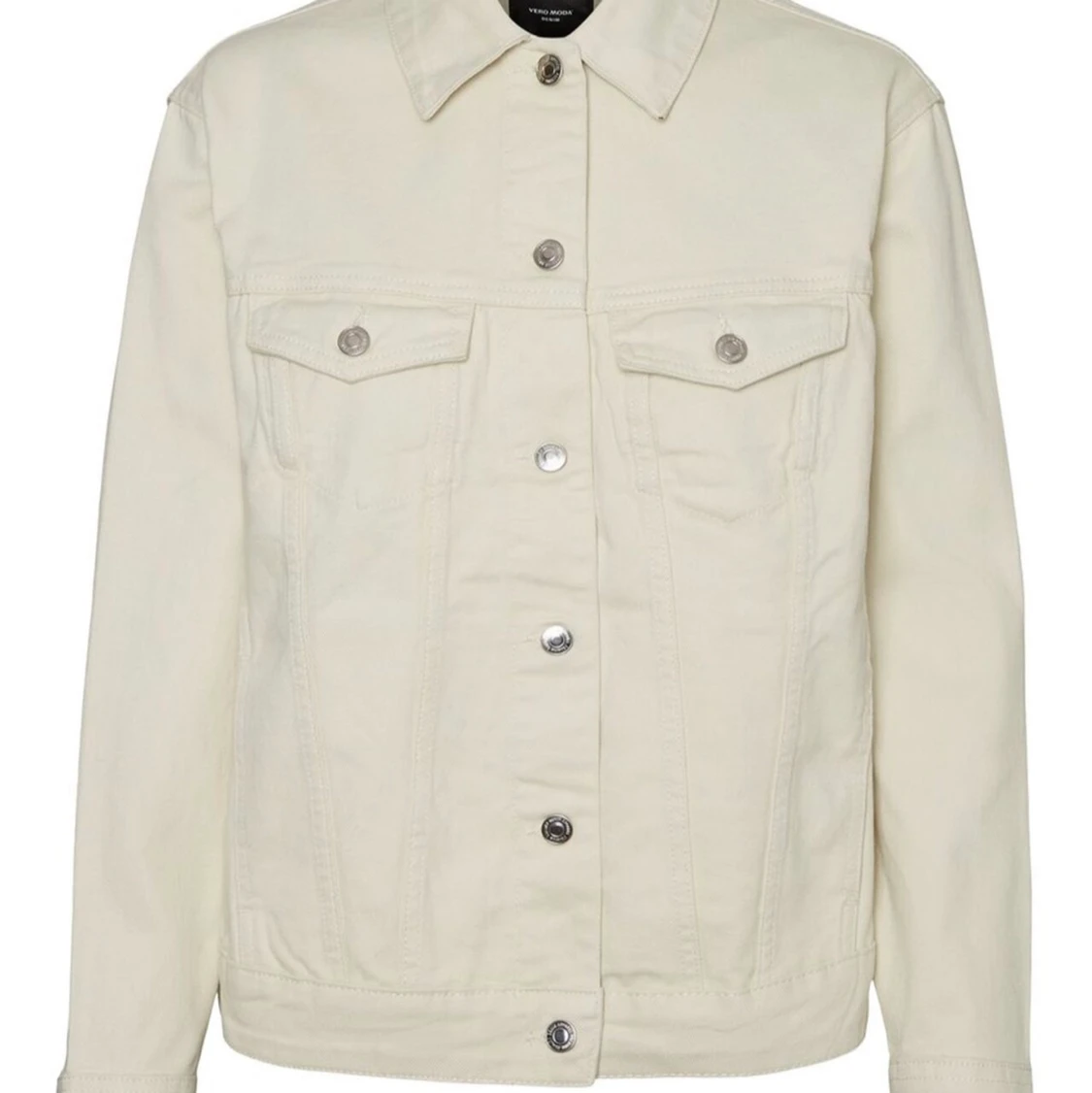 Beige jeansjacka oversized - 90