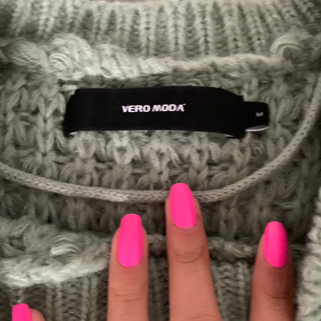 Grön stickad tröja - 91