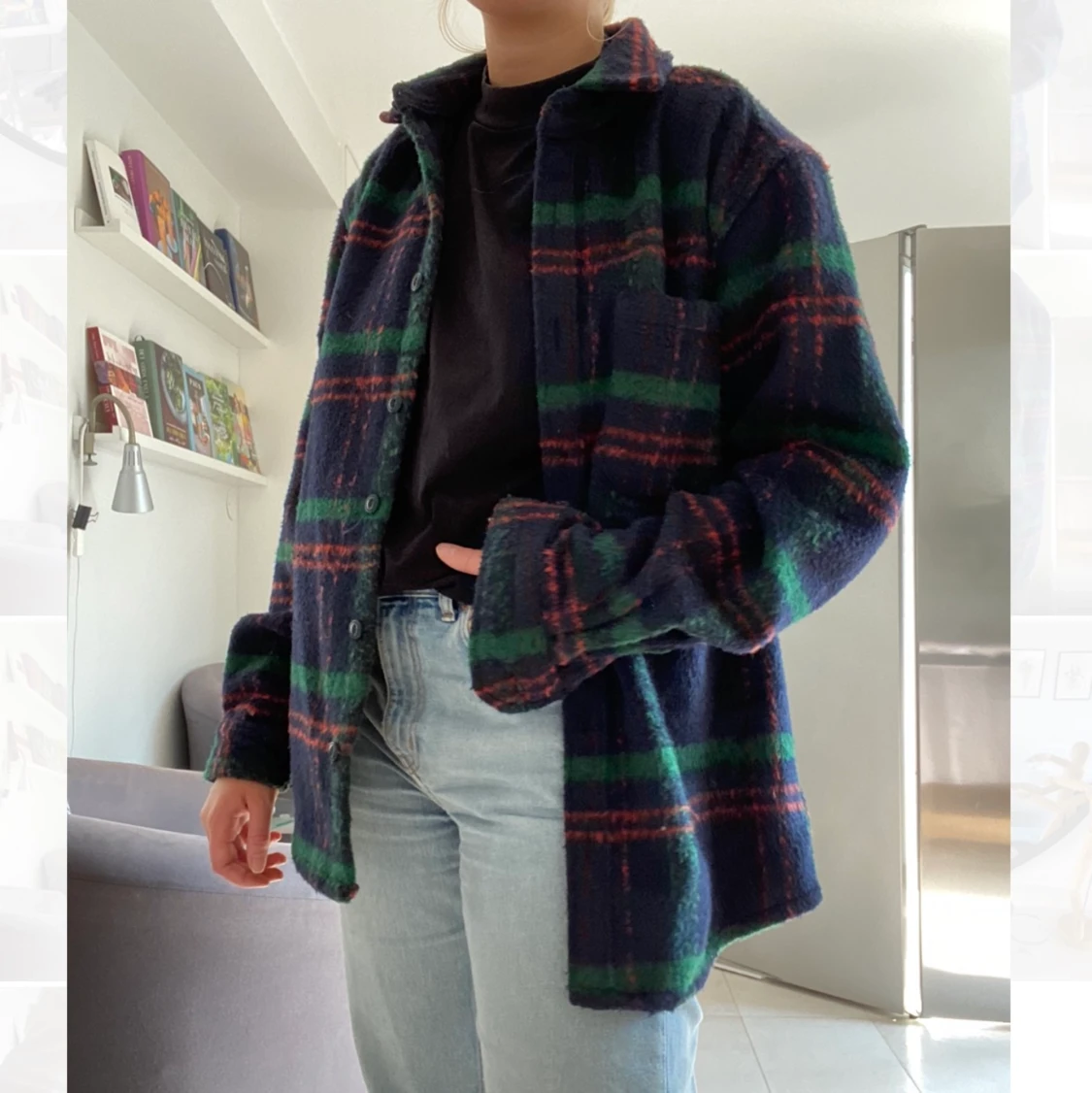 Rutig höstjacka - 90