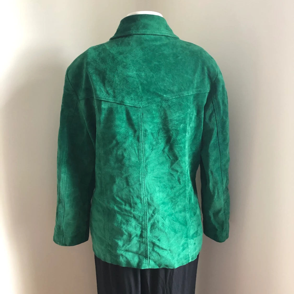 Grön läderjacka  - 90