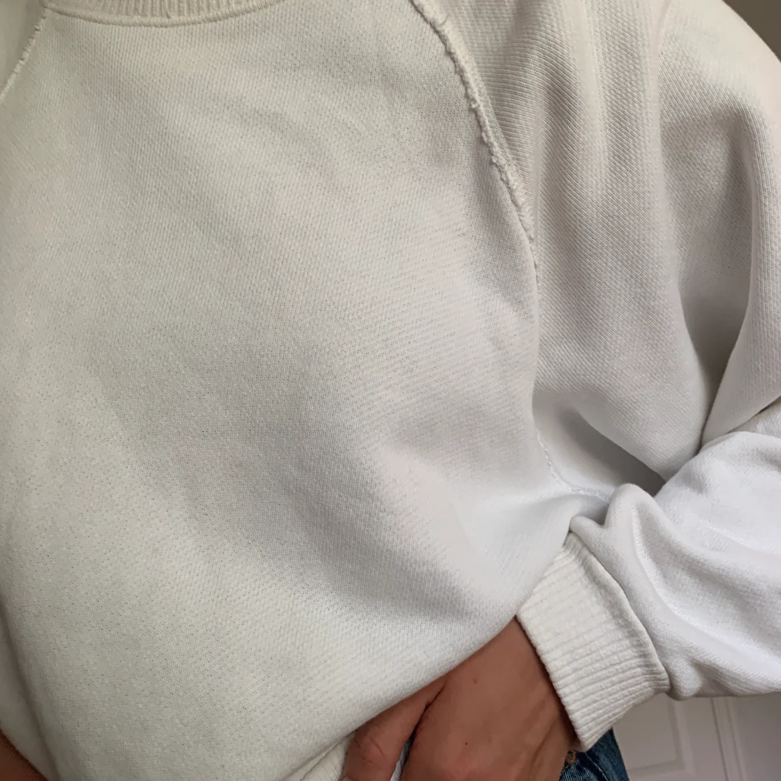 Vit tjocktröja  - 91