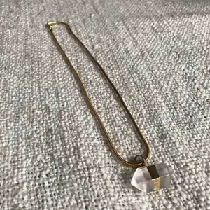 Quartz Crystal Gold plated necklace. Handmade in Toronto. Beautiful piece but not my style. 