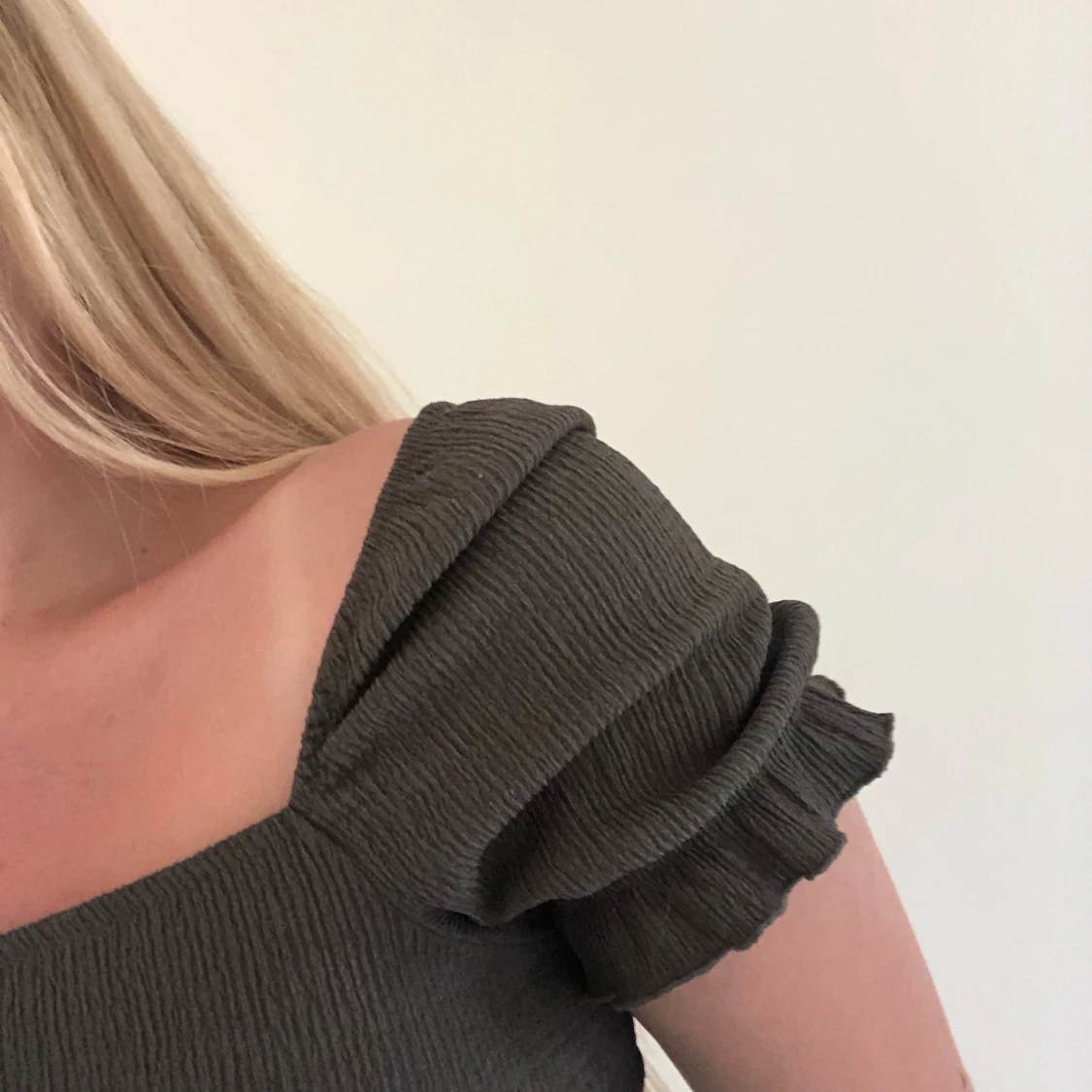 Puffärm tröja grön - 90