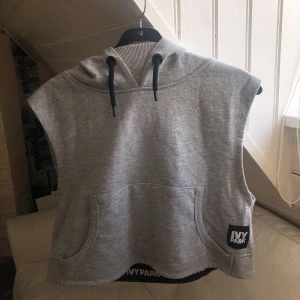 Tyg väst från Ivy Park - Tyg väst från Ivy Park (beyonce’s märke) med lång luva. Strl S men passar typ alla från S-L beroende på hur man vill ha den. Köpt på TopShop i London och oanvänd. Frakt tillkommer🧚‍♀️