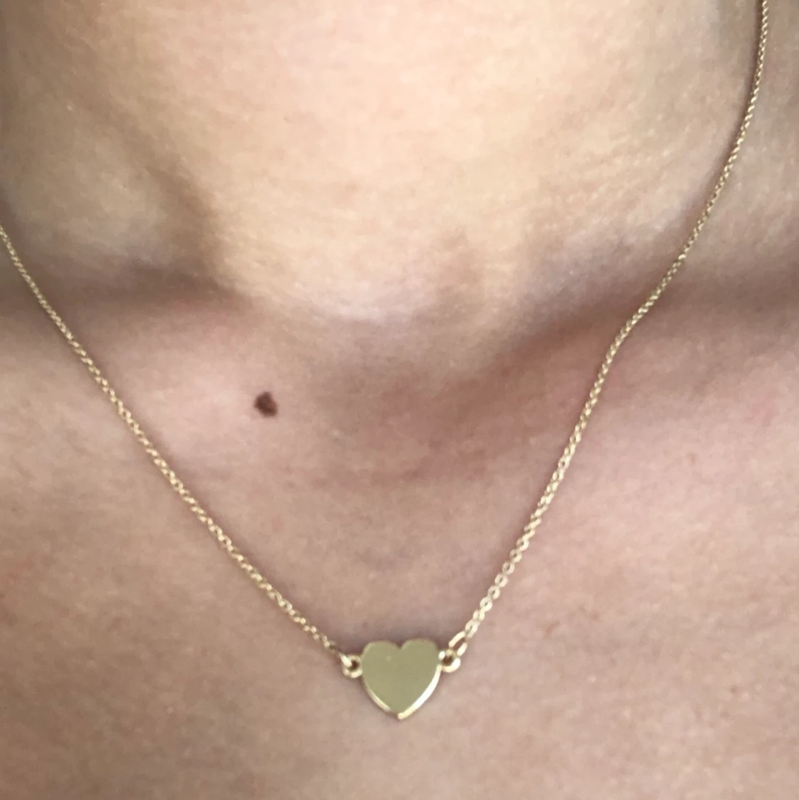 Guldigt hjärt-halsband - 90