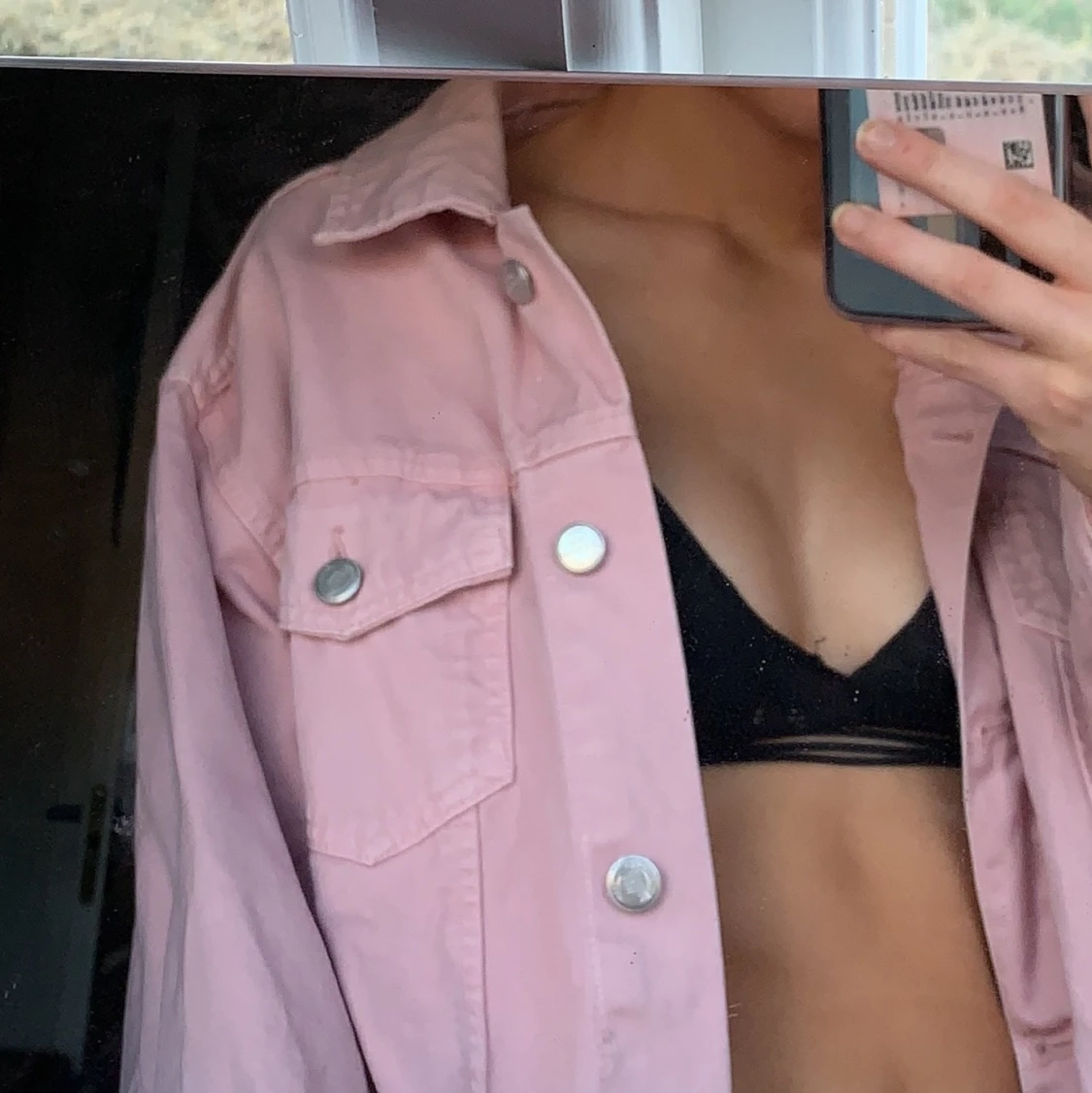 Rosa jeansjacka från Zara