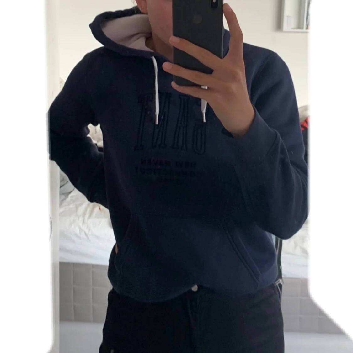 Mörkblå Gant hoodie - 90