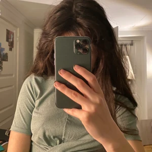 grön-ish croptop - Croptop med korta ärmar. Knappt använd. Skitsnygg med lågmidjade byxor. 