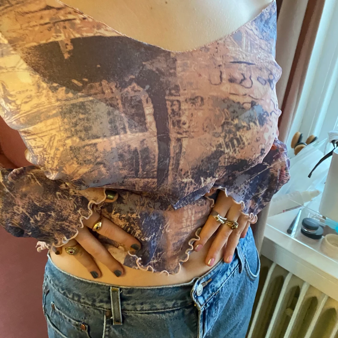 Trendig y2k mesh top  - 91