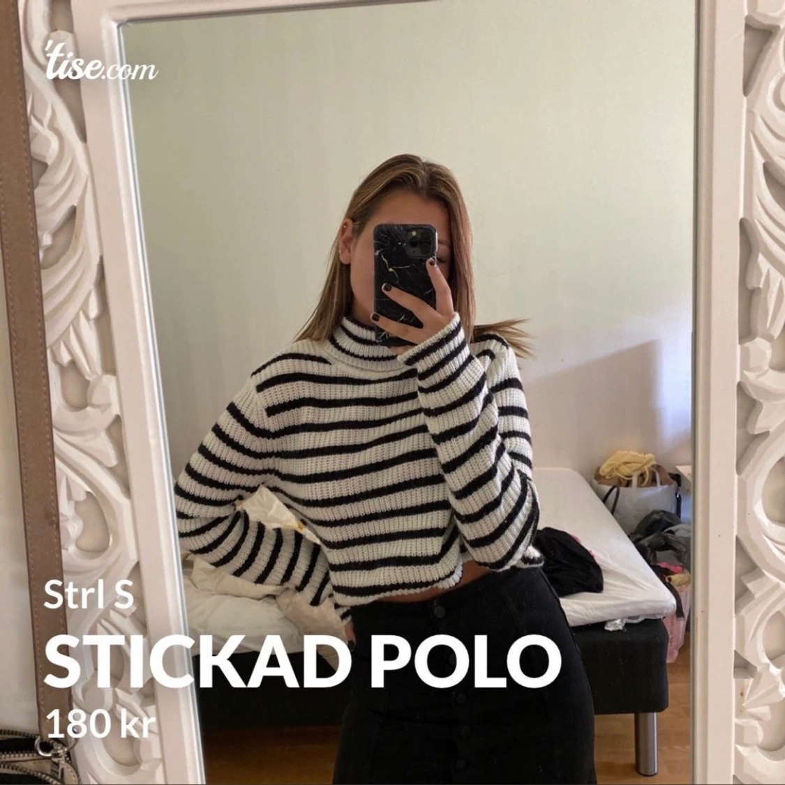 Stickad polo