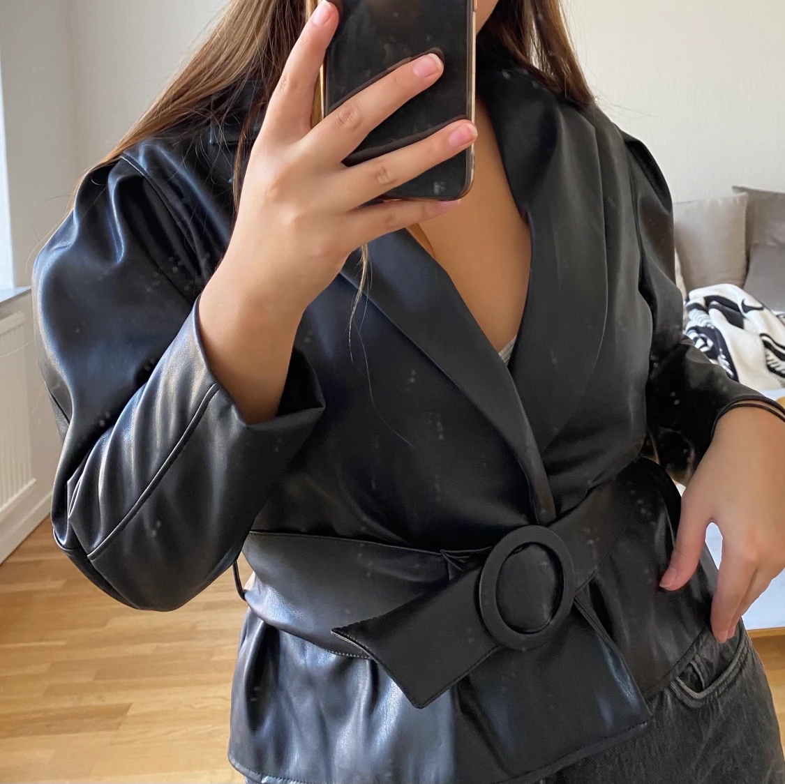 Kort skinnkavaj - 90