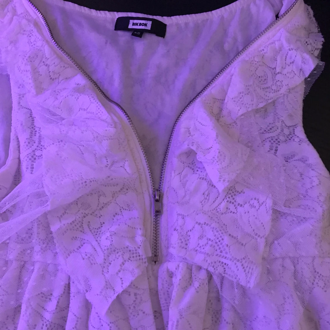 Vit spets klänning  - 91