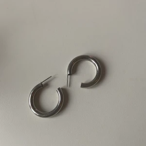 Silvriga ringar - Fina silvriga örhängen. Använda 1 gång!