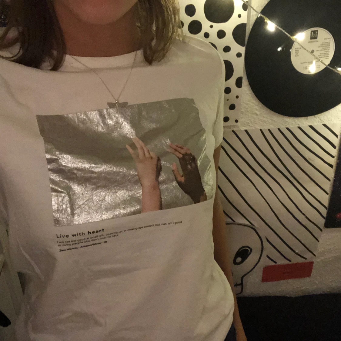 Silvrig t-shirt - 90