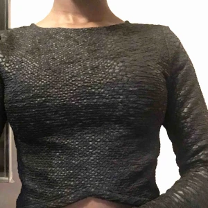  - Svart topp med ormskinnsmönster från H&M. Prislapp kvar.  Storlek XS. Kan fraktas.  Sänker pris vid snabbköp! 