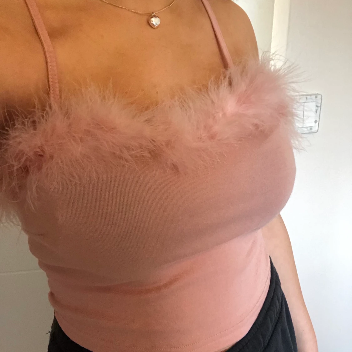 Rosa fluff linne - 90