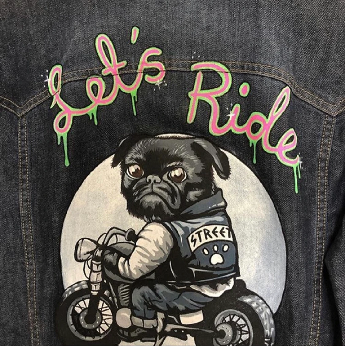 Målad jeansjacka  - 91