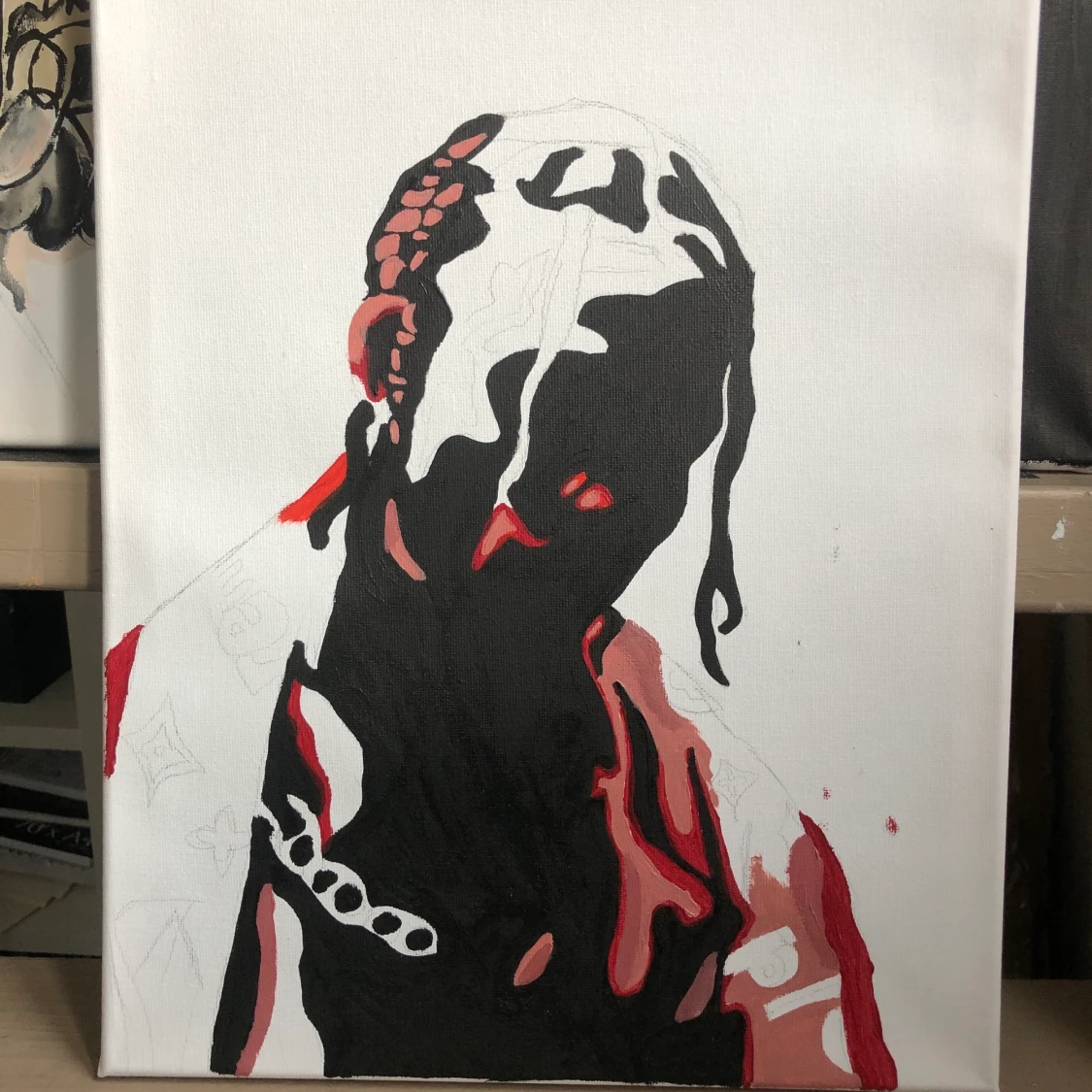 Travis Scott målning  - 90