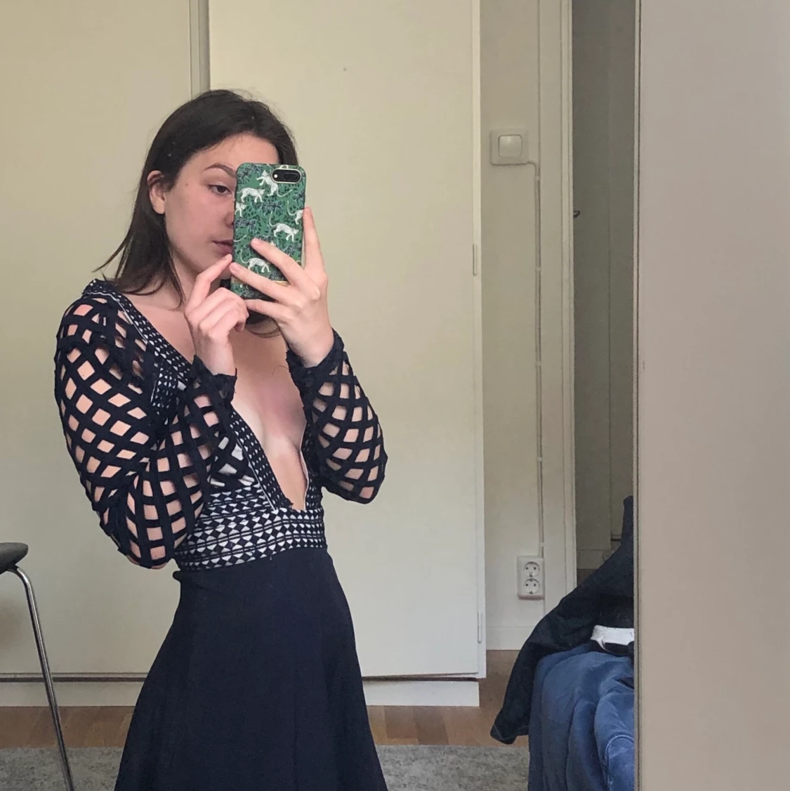 Fin blå klänning - 90