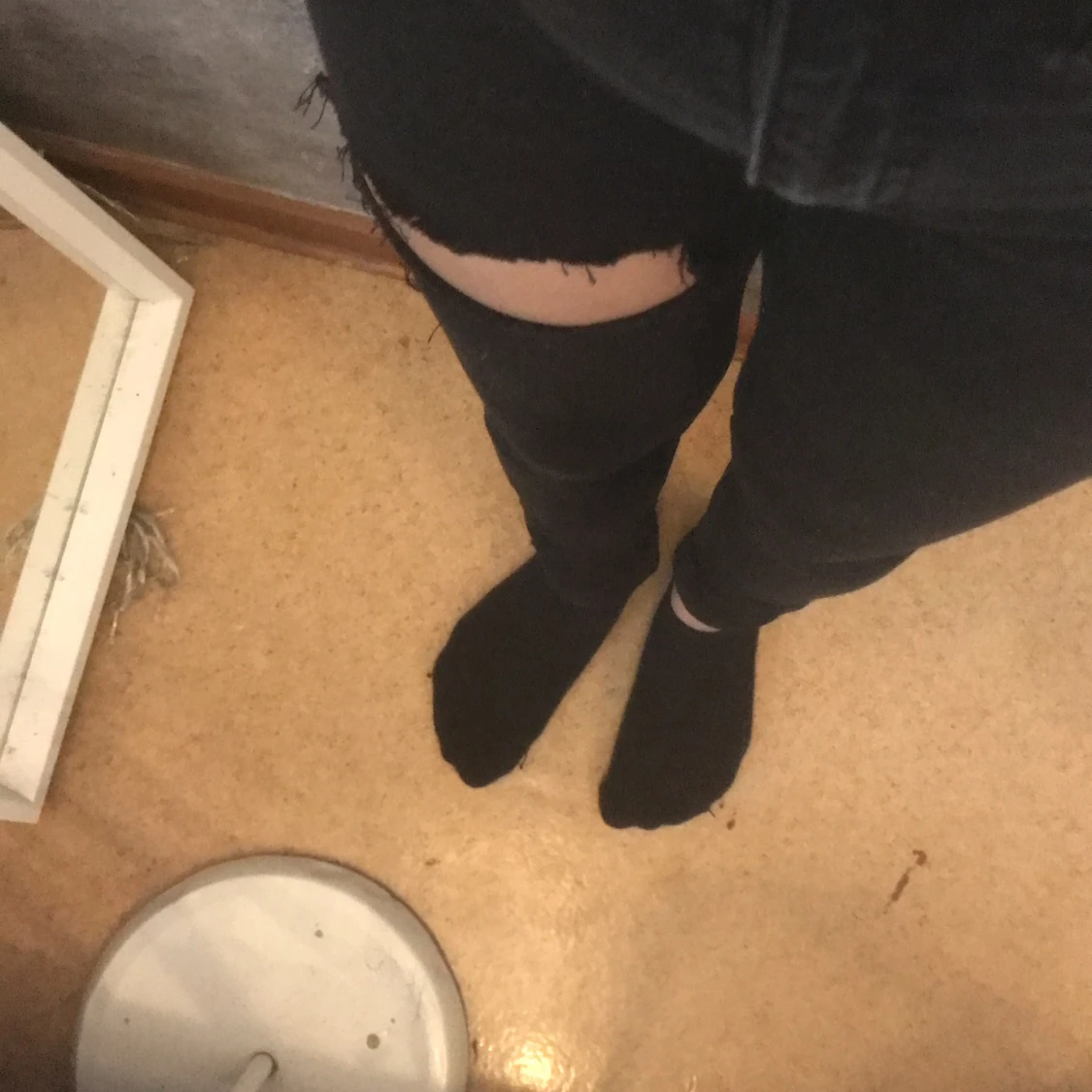 högmidjade jeans - 90