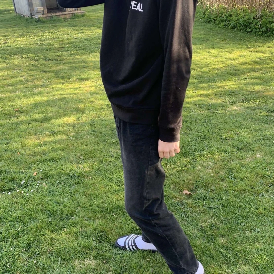 Svart sweatshirt - 90