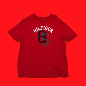 Tommy Hilfiger T-Shirt - Storlek: XXL (pit to pit).                                                               Färg: Röd/Vit/Blå/Grå.                                                                  Skick: 8/10. Använd men bra skick utan fläckar.                       KÖP NU:100kr eller kom med bud! Frakt tillkommer (63kr).