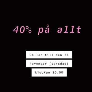 Har nu 40% på allt så cheka 😝 behöver verkligen få bort allt så snabbt som möjligt pågrund av flytt 