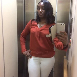  - Orange sheer blouse in very good condition. Worn a Number of Times 