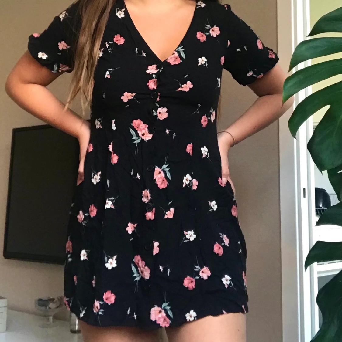 Blommig klänning - 90