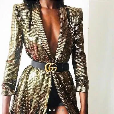 SOLD OUT ZARA gold blazer dress. Size S  Pick up available in Kungsholmen. Please check out my other items! :). Klänningar.