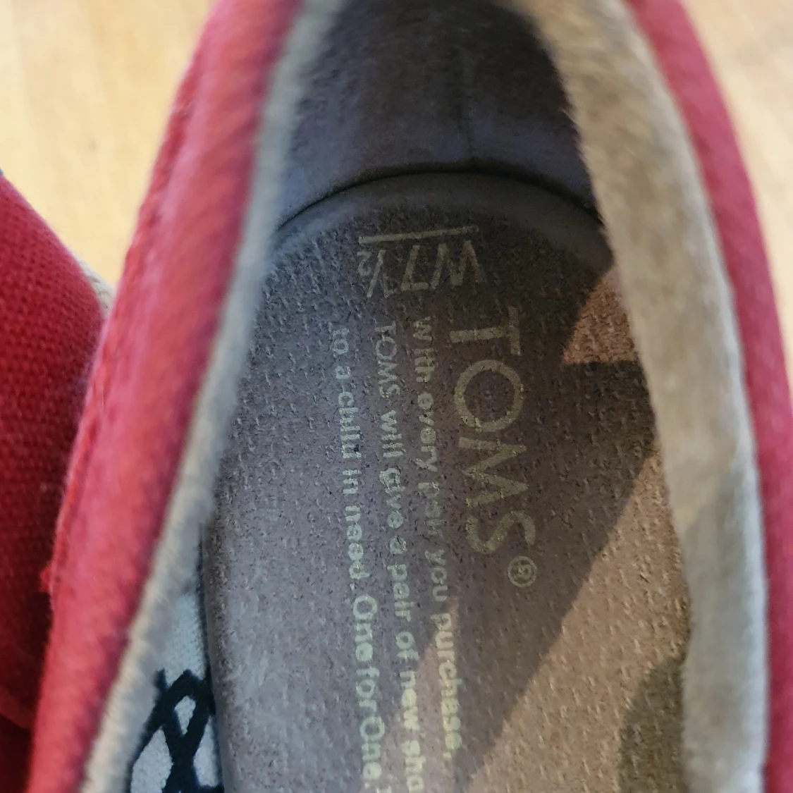 Toms röd canvas wedges - 91