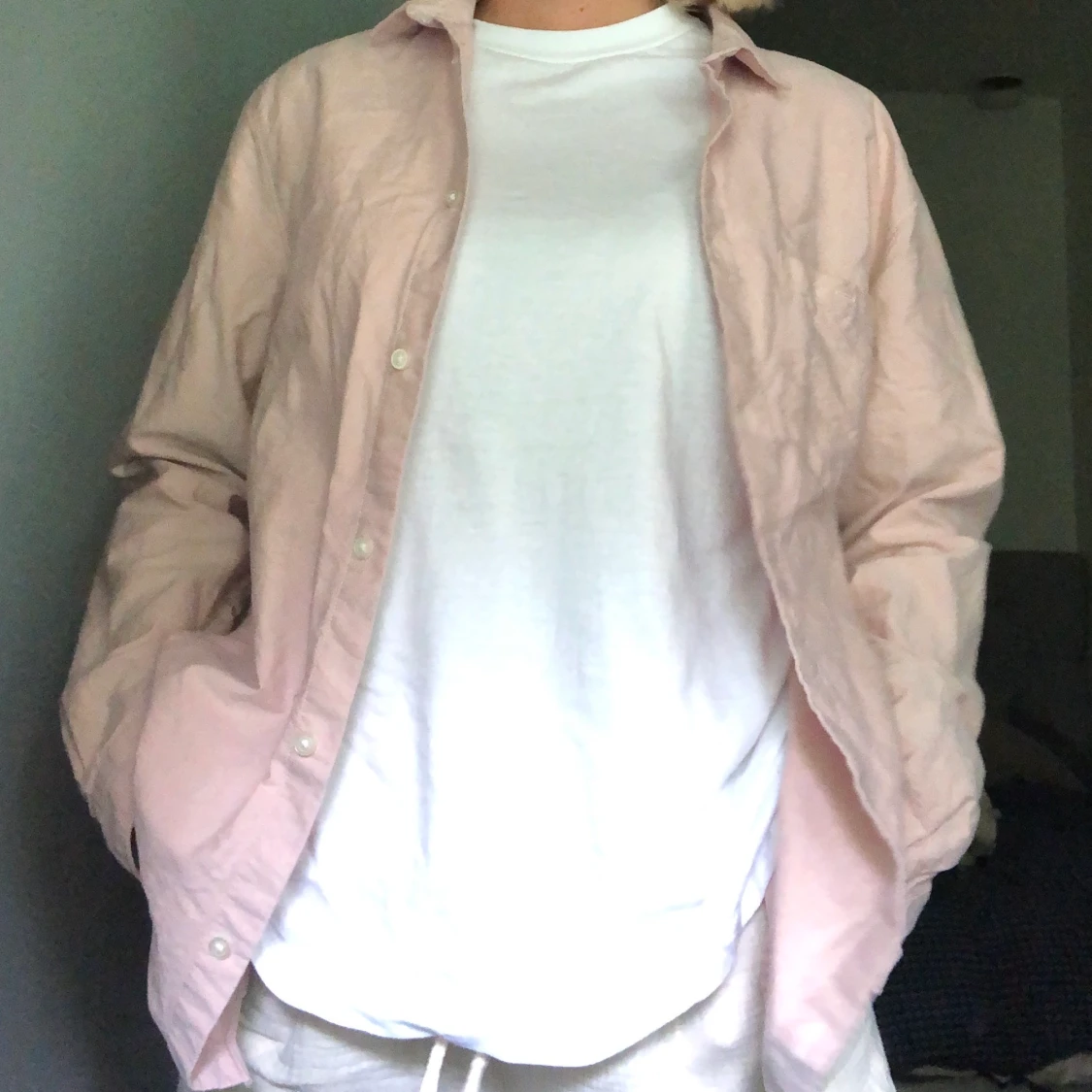 Rosa oversize skjorta - 90