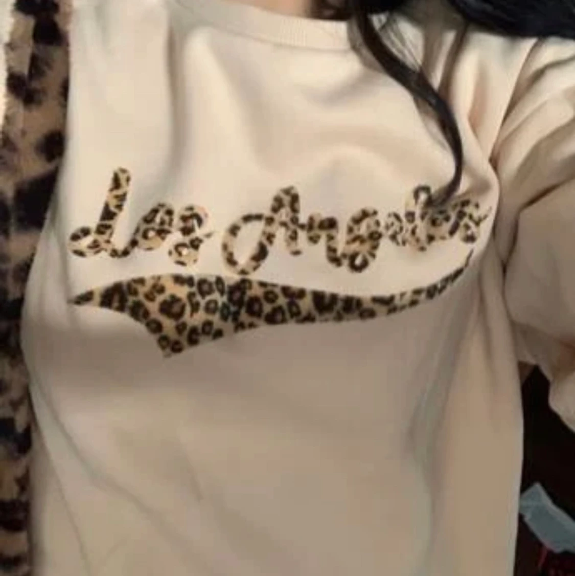 Beige collage tröja - 90