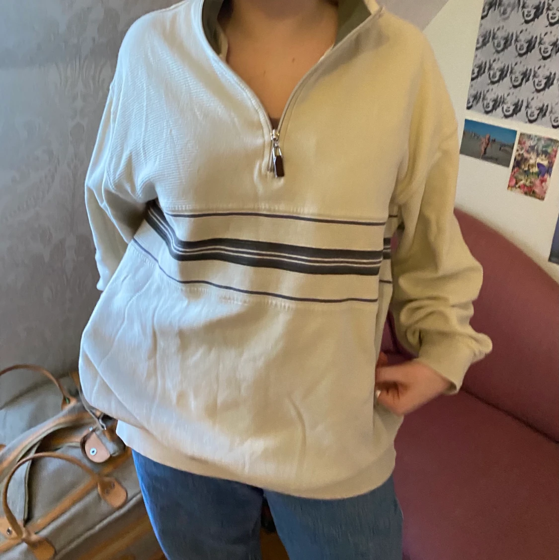 Beige oversized sweater  - 91