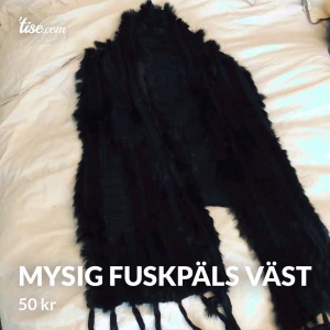 Fuskpälsväst - Mysig fuskpälsväst , kortare bak längre fram 