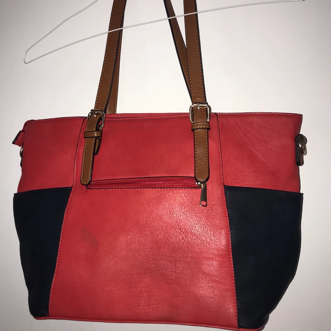 Röd & blå rymlig väska - 90