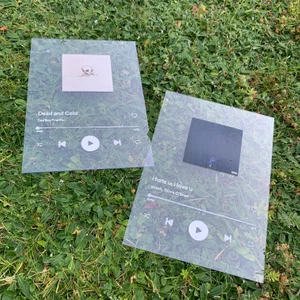 Spotifytavla, valfri låt - Handmålade spotifytavlor som är en unik inredningsdetalj. Köparen kan själv bestämma låt och hur många som önskas. Bilden väljer man själv, Helst så väljer man en egen bild man själv har men det går att göra med låtbilden också om man absolut vill! Då de är handgjorda kostar de också lite mer. Den är 30x21,5 cm så ungefär som ett A4 papper. 120kr + frakt