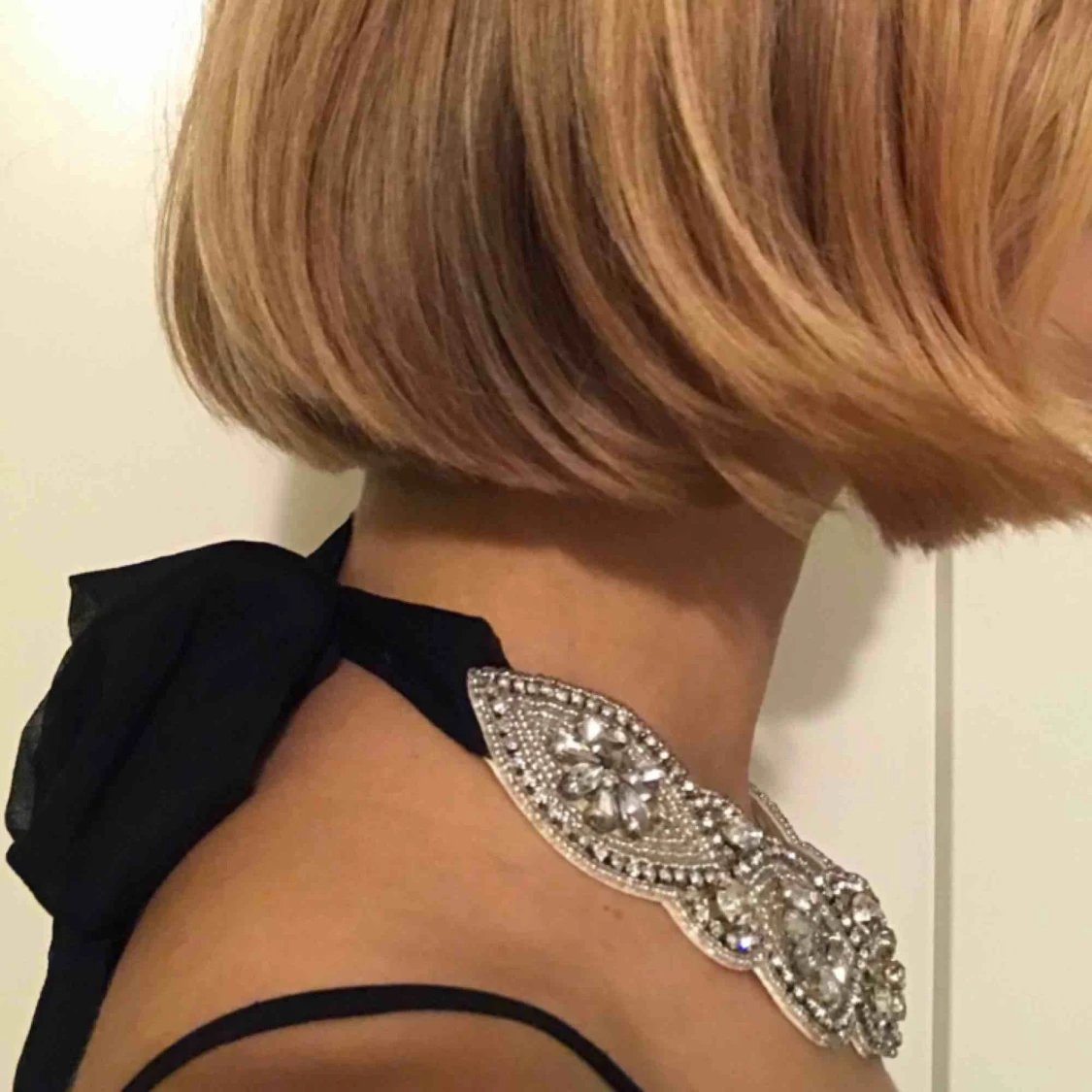 Necklace with stones and silk tie - 91