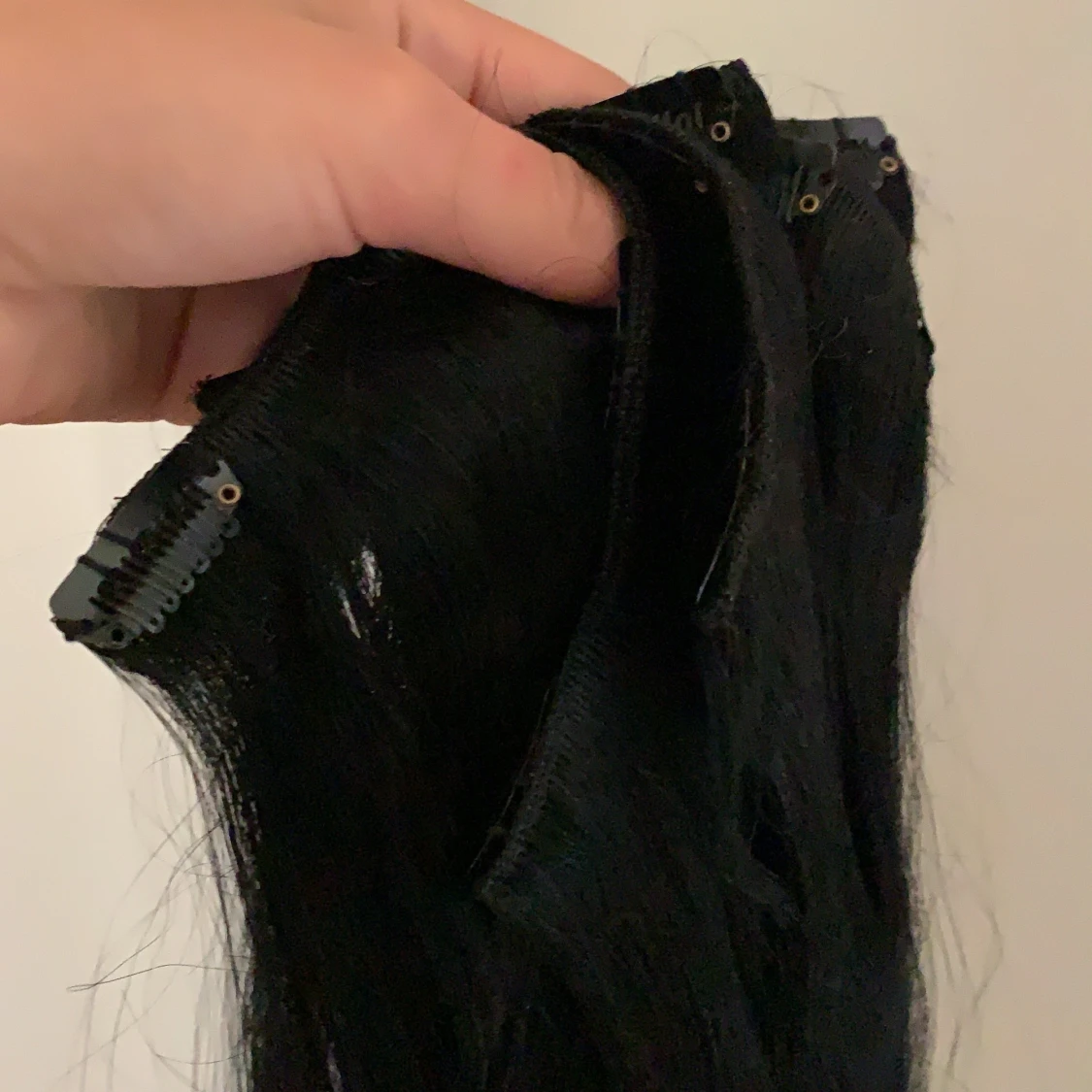 Svart clip in 7set - 91