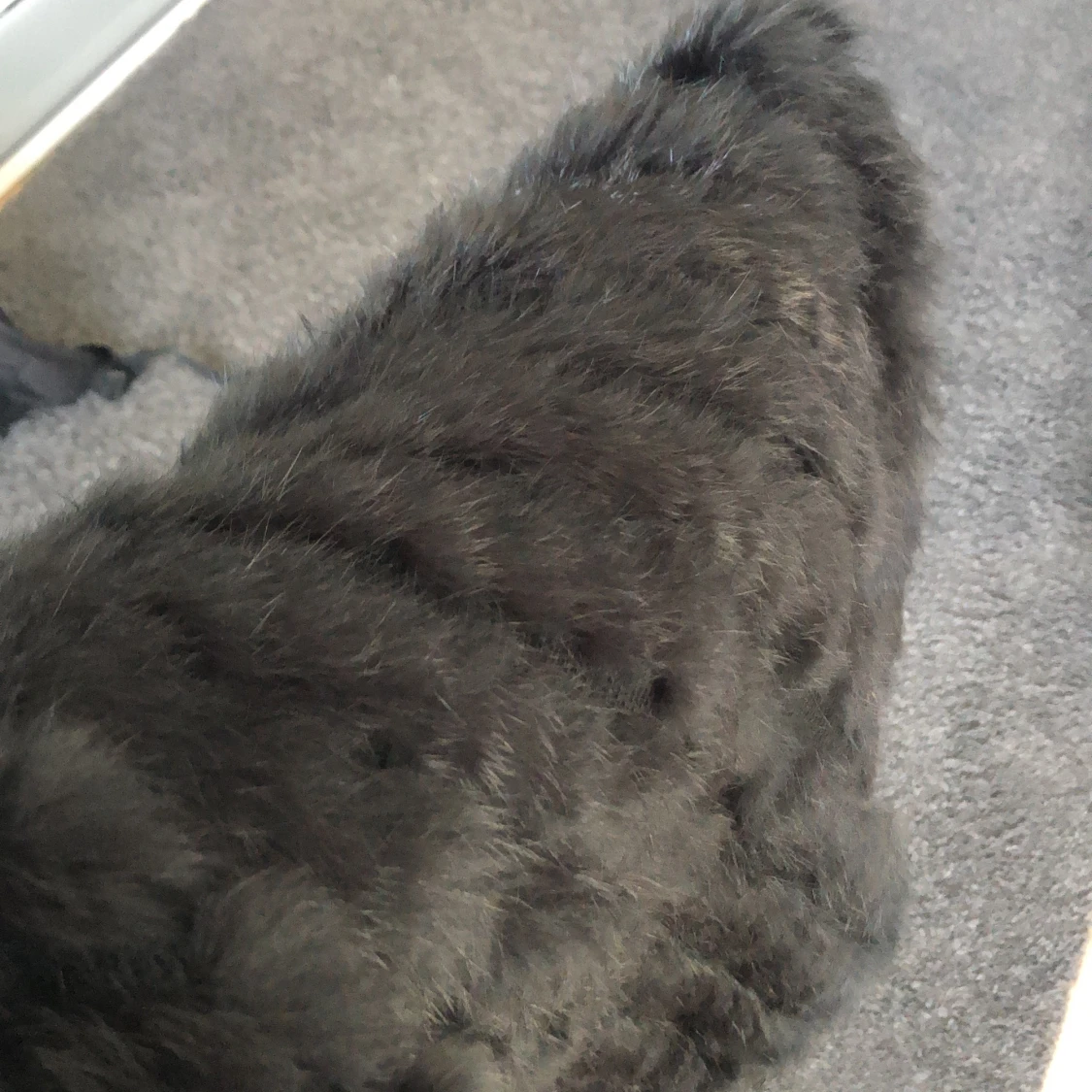 Svart pälsponchoONESIZE - 91