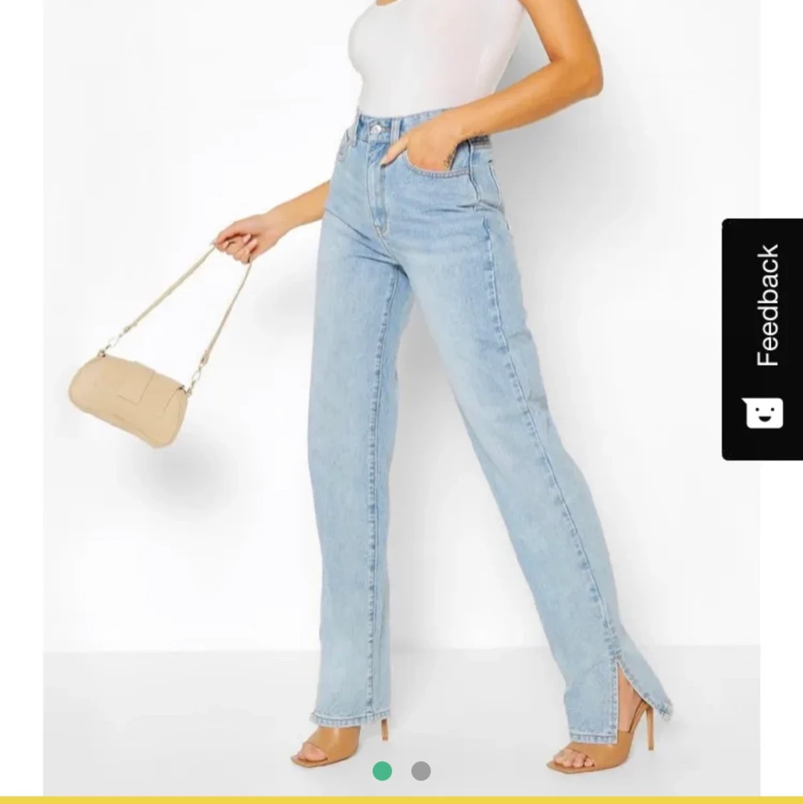 Raka jeans med slits