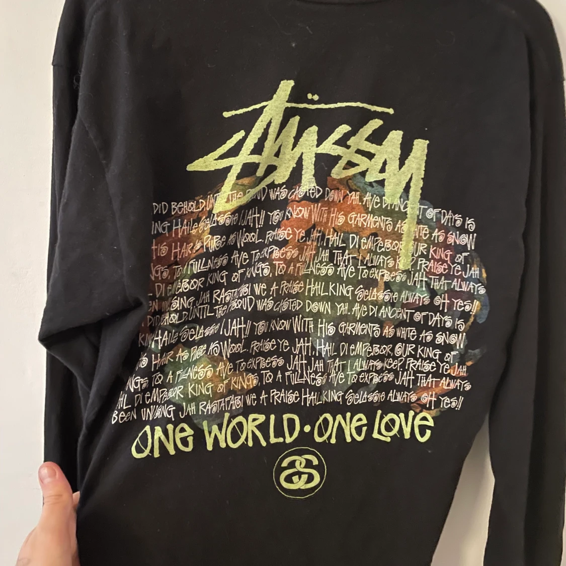 Stussy- svart långärmadtröja - M - 90