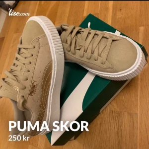 Puma skor - Storlek 37 men är absolut en storlek 36, jag har strl 36 och dom passar mig utmärkt. Så skulle säga storlek 36 även fast det står 37. Super fina, inte använda en endaste gång, bara legat i garderoben. 