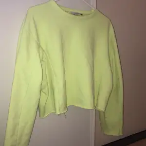 Säljer en neon färgad swetshirt från zara! Lite cropad modell.