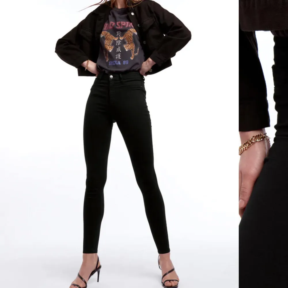 Tajta svarta  jeans ifrån Gina, ❤️. Jeans & Byxor.
