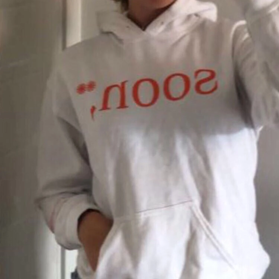 Vit Marcus & Martinus hoodie, strl S 