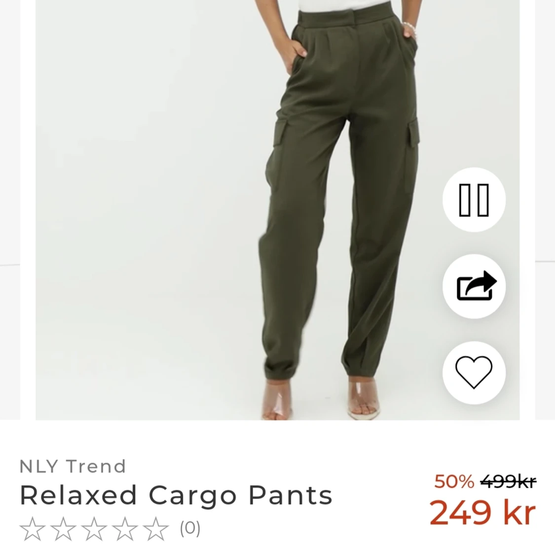 Nelly relaxed cargo byxor S - 90