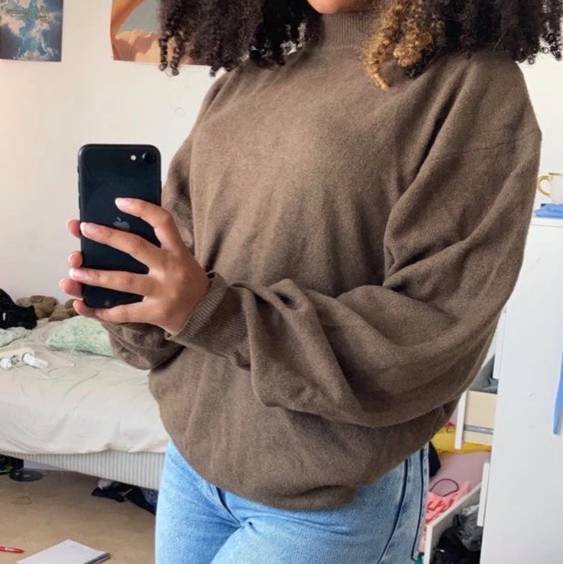 Brun/grön turtleneck 